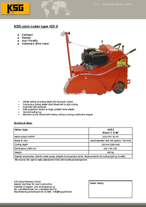 Przecinarki jezdne KSG-Maschinenbau KSG 463