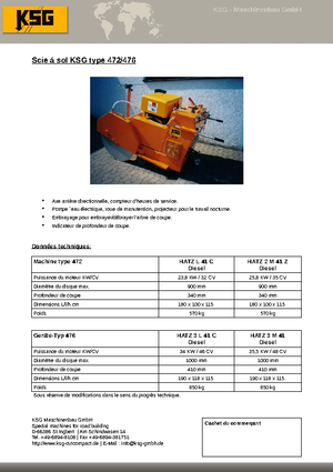 Przecinarki jezdne KSG-Maschinenbau KSG 476