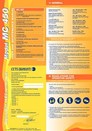 Przecinarki jezdne Cuts Diamant MC 450 YM