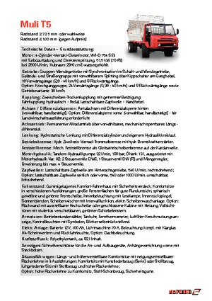 Traktory miejskie z zaczepem przednim Reform Werke Muli T 5