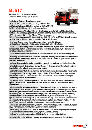 Traktory miejskie z zaczepem przednim Reform Werke Muli T 7