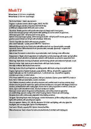 Traktory miejskie z zaczepem przednim Reform Werke Muli T 7