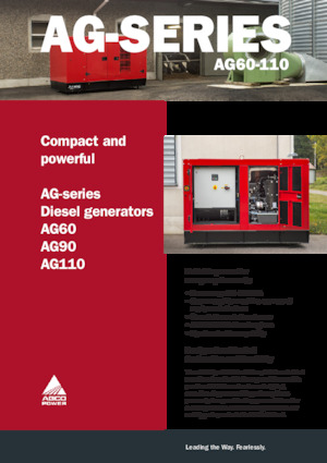 Agregaty prądotwórcze z silnikiem wysokoprężnym AGCO Power AG60 