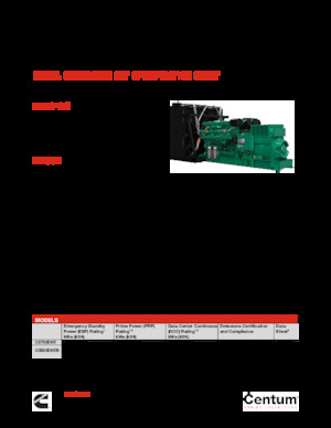 Agregaty prądotwórcze z silnikiem wysokoprężnym Cummins C3000D6EB