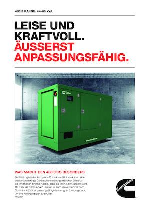 Agregaty prądotwórcze z silnikiem wysokoprężnym Cummins C55D5EQ