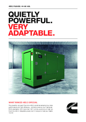 Agregaty prądotwórcze z silnikiem wysokoprężnym Cummins C66D5EQ