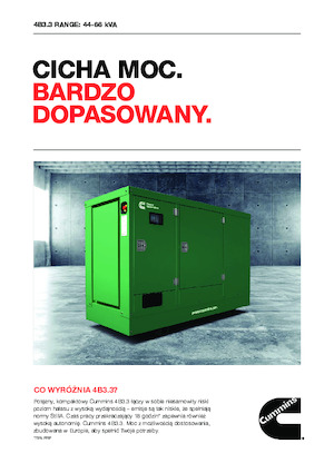 Agregaty prądotwórcze z silnikiem wysokoprężnym Cummins C55D5EQ