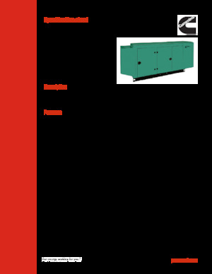 Agregaty prądotwórcze z silnikiem wysokoprężnym Cummins C100N6