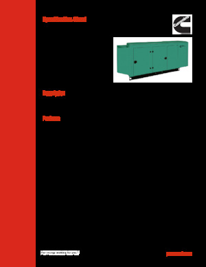 Agregaty prądotwórcze z silnikiem wysokoprężnym Cummins C100D6C