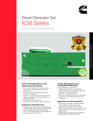 Agregaty prądotwórcze z silnikiem wysokoprężnym Cummins C750D5P