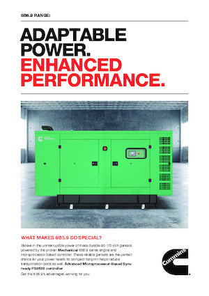 Agregaty prądotwórcze z silnikiem wysokoprężnym Cummins C100D6I