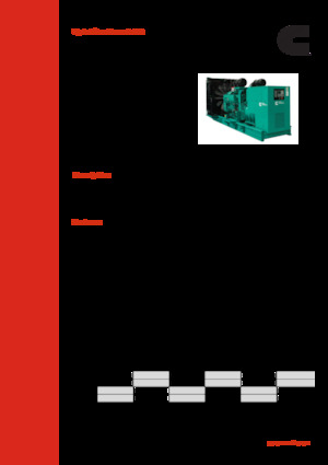 Agregaty prądotwórcze z silnikiem wysokoprężnym Cummins C1000 D6