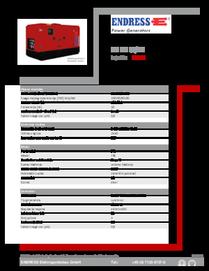 Agregaty prądotwórcze z silnikiem wysokoprężnym Endress ESE 100 IW/MS 