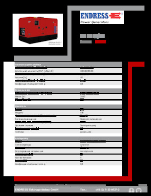 Agregaty prądotwórcze z silnikiem wysokoprężnym Endress ESE 100 IW/MS 
