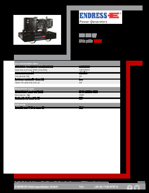 Agregaty prądotwórcze z silnikiem wysokoprężnym Endress ESE 110 IW