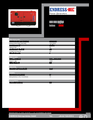 Agregaty prądotwórcze z silnikiem wysokoprężnym Endress ESE 135 IW/AS