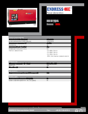 Agregaty prądotwórcze z silnikiem wysokoprężnym Endress ESE 15 YW-B