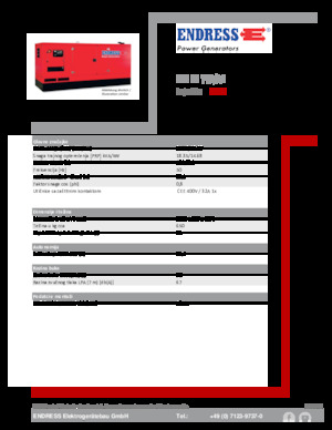 Agregaty prądotwórcze z silnikiem wysokoprężnym Endress ESE 20 YW/AS 