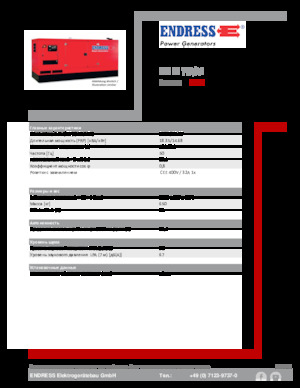 Agregaty prądotwórcze z silnikiem wysokoprężnym Endress ESE 20 YW/AS 