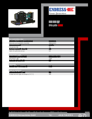 Agregaty prądotwórcze z silnikiem wysokoprężnym Endress ESE 330 IW