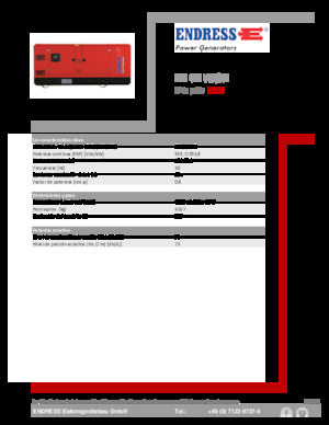 Agregaty prądotwórcze z silnikiem wysokoprężnym Endress ESE 405 VW/AS 
