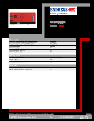 Agregaty prądotwórcze z silnikiem wysokoprężnym Endress ESE 405 VW/AS 