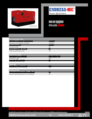 Agregaty prądotwórcze z silnikiem wysokoprężnym Endress ESE 45 YW/MS