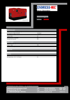 Agregaty prądotwórcze z silnikiem wysokoprężnym Endress ESE 45 YW/MS