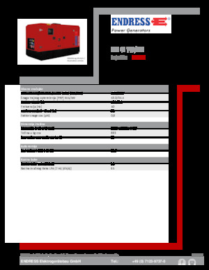 Agregaty prądotwórcze z silnikiem wysokoprężnym Endress ESE 45 YW/MS