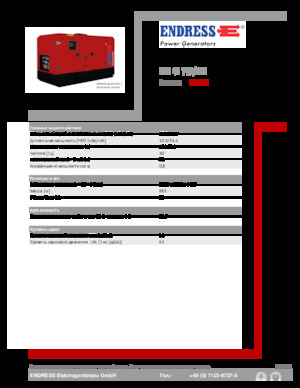 Agregaty prądotwórcze z silnikiem wysokoprężnym Endress ESE 45 YW/MS