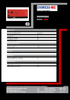 Agregaty prądotwórcze z silnikiem wysokoprężnym Endress ESE 515 VW/AS 