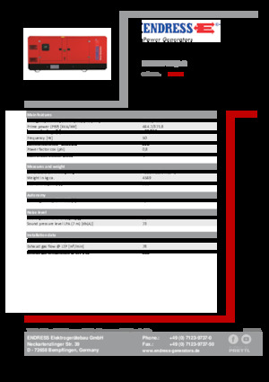 Agregaty prądotwórcze z silnikiem wysokoprężnym Endress ESE 515 VW/AS 