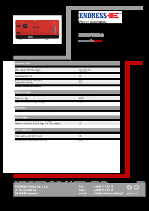 Agregaty prądotwórcze z silnikiem wysokoprężnym Endress ESE 515 VW/AS 