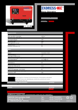 Agregaty prądotwórcze z silnikiem spalinowym Endress ESE 608 YS-GT ES DI