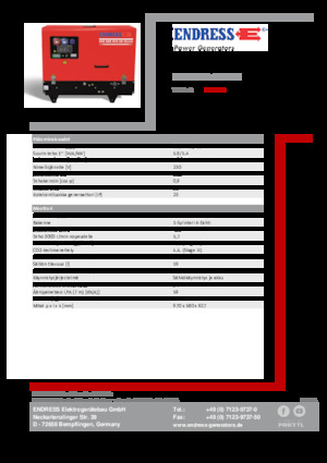 Agregaty prądotwórcze z silnikiem spalinowym Endress ESE 608 YS-GT ES DI