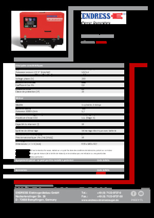 Agregaty prądotwórcze z silnikiem spalinowym Endress ESE 608 YS-GT ES DI