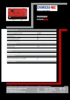 Agregaty prądotwórcze z silnikiem wysokoprężnym Endress ESE 90 IW/AS
