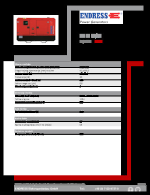 Agregaty prądotwórcze z silnikiem wysokoprężnym Endress ESE 90 IW/AS
