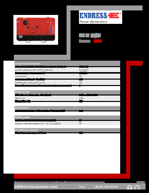 Agregaty prądotwórcze z silnikiem wysokoprężnym Endress ESE 90 IW/AS