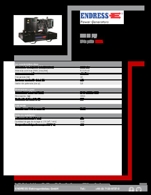 Agregaty prądotwórcze z silnikiem wysokoprężnym Endress ESE 90 PW 