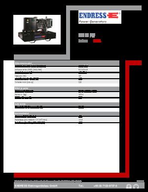 Agregaty prądotwórcze z silnikiem wysokoprężnym Endress ESE 90 PW 