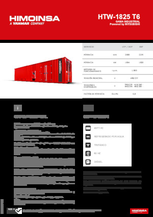 Agregaty prądotwórcze z silnikiem wysokoprężnym HIMOINSA HTW-1825 T6