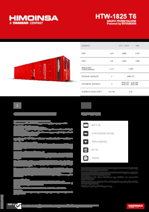 Agregaty prądotwórcze z silnikiem wysokoprężnym HIMOINSA HTW-1825 T6