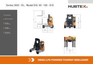 Spalinowe wózki widłowe boczne Hubtex DQ 100-G