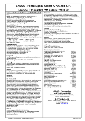 Traktory miejskie z zaczepem przednim Ladog T 1150/2300 T3