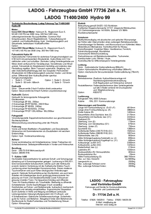 Traktory miejskie z zaczepem przednim Ladog T 1400 T3