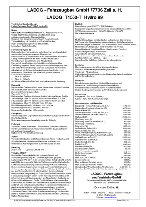 Traktory miejskie z zaczepem przednim Ladog T 1550 G TransFlex