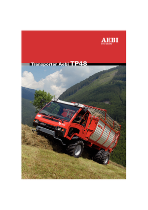 Traktory miejskie z zaczepem przednim Aebi TP 48