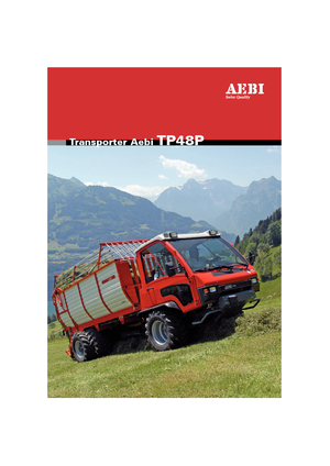 Traktory miejskie z zaczepem przednim Aebi TP 48 P