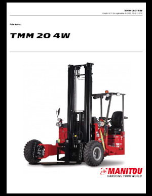 Spalinowe podwieszane wózki widłowe Manitou TMM 20-4 W